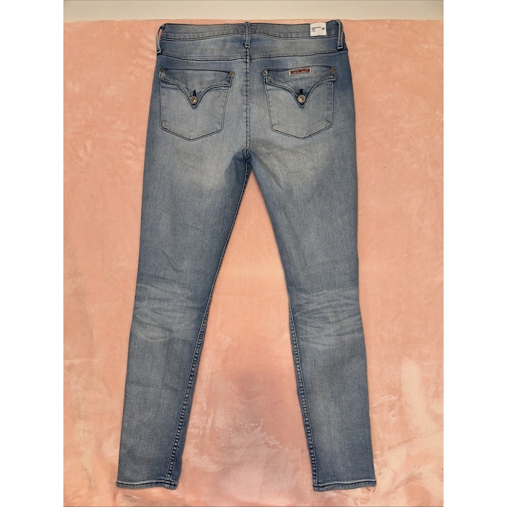 Hudson Jeans Women's Size 29x28 Flap Pockets Super Skinny Mid Rise Stretch